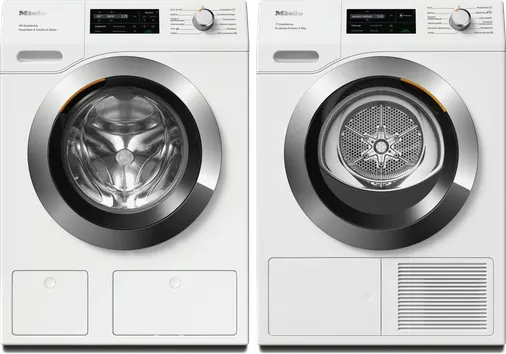 Set Miele WEI 895 WCS PWash&TDos&Steam Lotosová biela + Miele TEL 695 WP EcoSpeed&Steam&9kg Lotosová biela