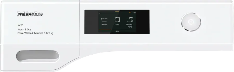 Miele WTR 870 WPM PWash&TDos 8/5kg Lotosová biela – ovládací panel