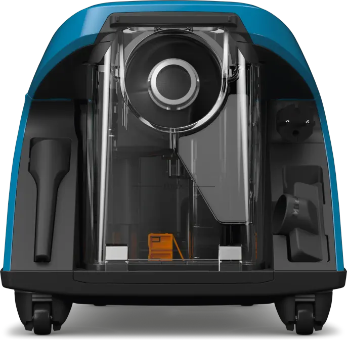 Miele Blizzard CX1 Parquet Technická modrá – detail