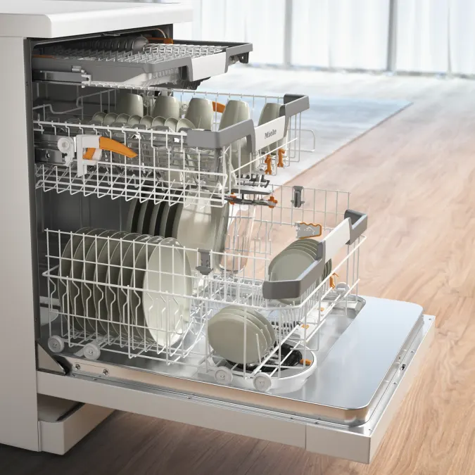 Miele G 7600 SC AutoDos Žiarivo biela – detail