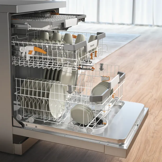 Miele G 7600 SC AutoDos Nerezová oceľ/CleanSteel – detail