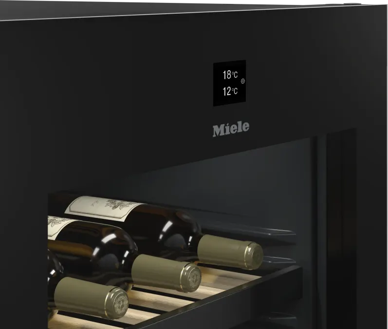 Miele KWTS 4785 F Obsidiánové čierne sklo – ovládací panel