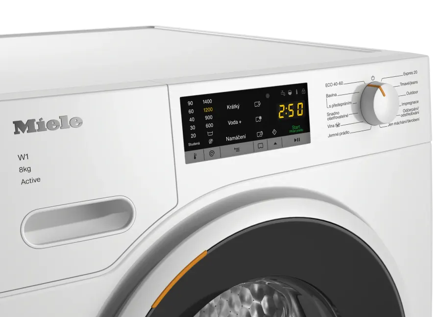 Miele WWA 120 WCS 8kg Active – ovládací panel