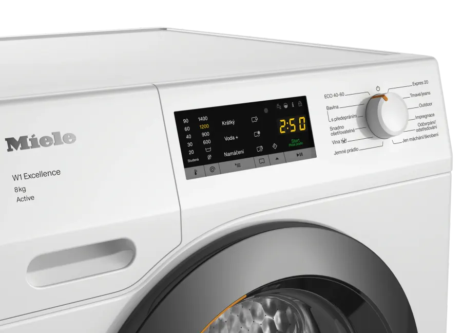 Miele WEA 135 WCS 8kg Active – ovládací panel