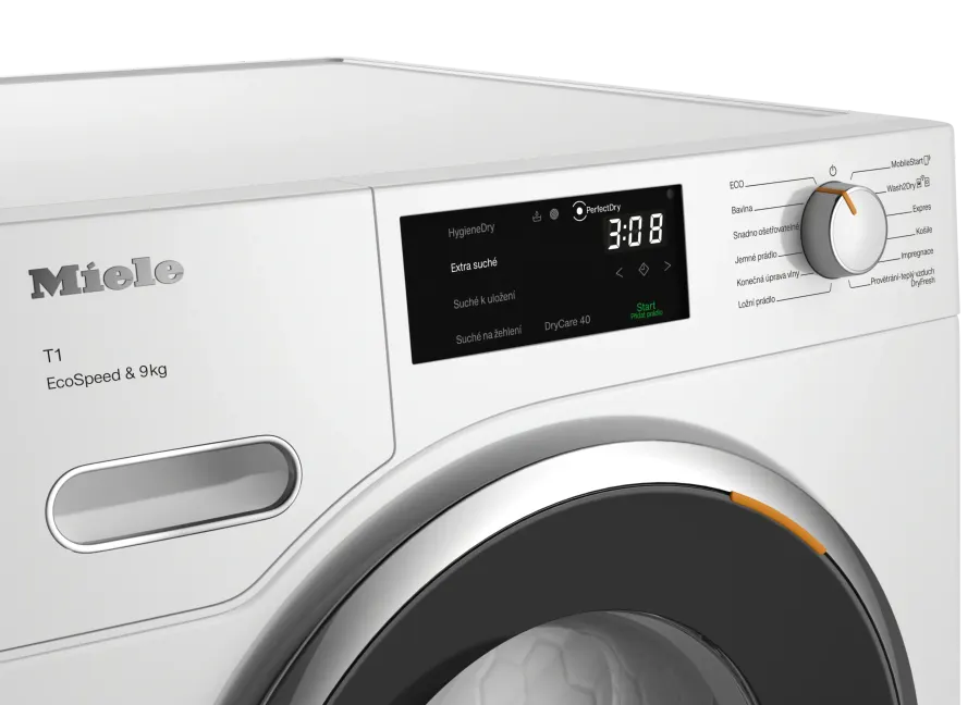 Miele TWH 780 WP EcoSpeed&9kg – ovládací panel