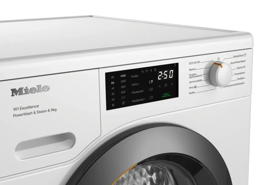 Miele WED 385 WCS PWash&Steam&9kg – ovládací panel